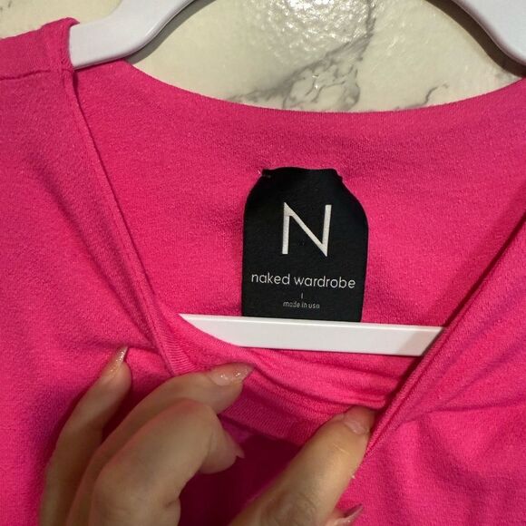 NEW Naked Wardrobe Sleeveless Minidress Pink Size L - Picture 4 of 9